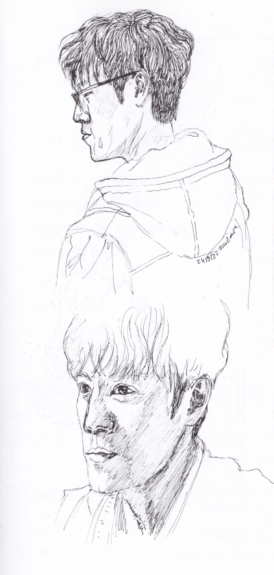 two skteches of Qin Hao's Wu Xie